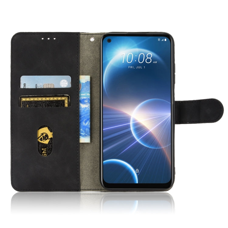 For HTC Desire 22 Pro Skin Feel Magnetic Flip Leather Phone Case