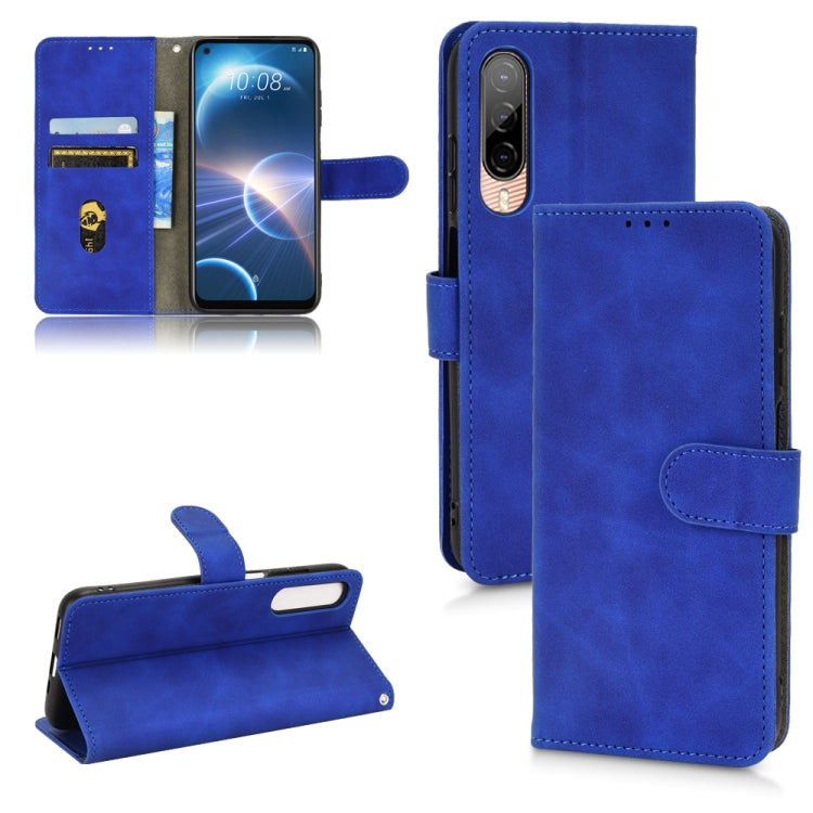 For HTC Desire 22 Pro Skin Feel Magnetic Flip Leather Phone Case
