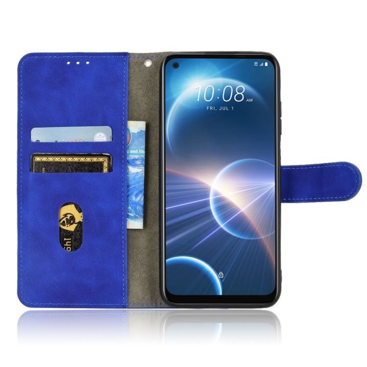 For HTC Desire 22 Pro Skin Feel Magnetic Flip Leather Phone Case
