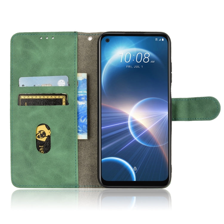 For HTC Desire 22 Pro Skin Feel Magnetic Flip Leather Phone Case