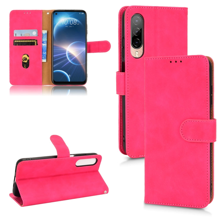 For HTC Desire 22 Pro Skin Feel Magnetic Flip Leather Phone Case