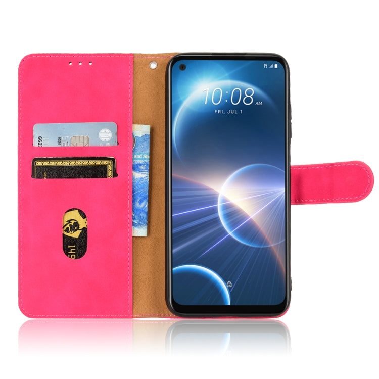 For HTC Desire 22 Pro Skin Feel Magnetic Flip Leather Phone Case