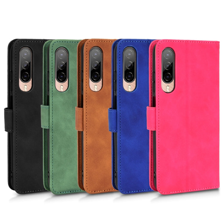 For HTC Desire 22 Pro Skin Feel Magnetic Flip Leather Phone Case
