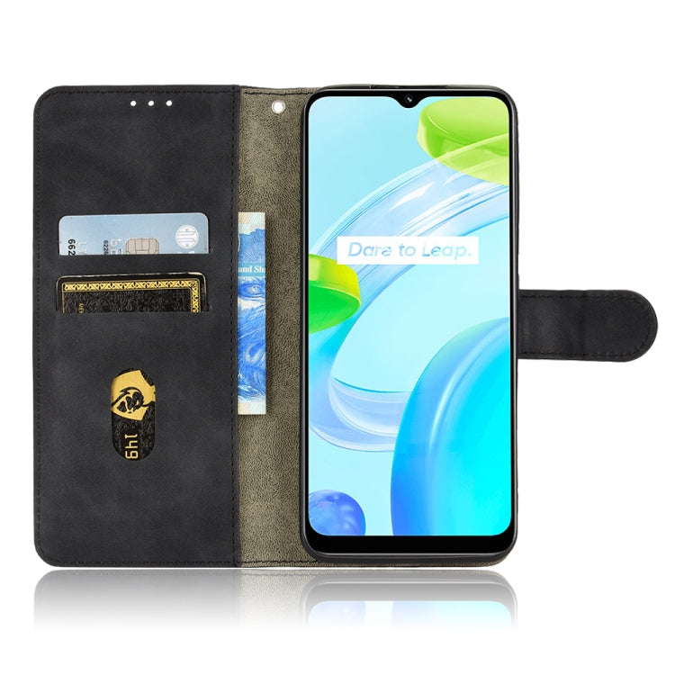 For Realme C30 Skin Feel Magnetic Flip Leather Phone Case