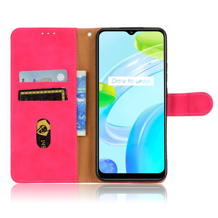 For Realme C30 Skin Feel Magnetic Flip Leather Phone Case