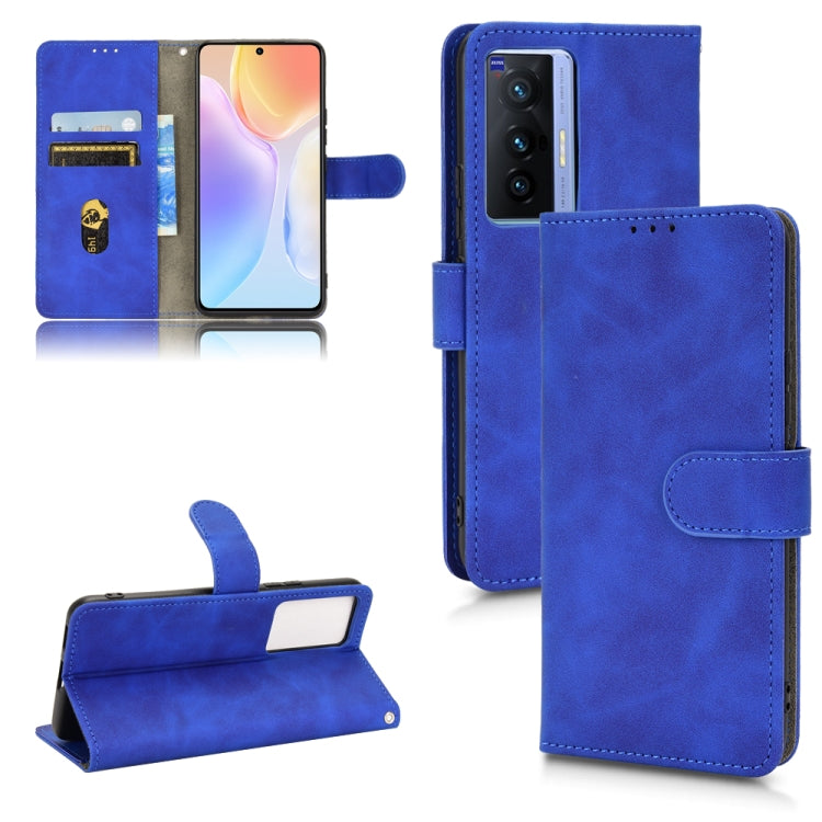 For vivo X70 Skin Feel Magnetic Flip Leather Phone Case
