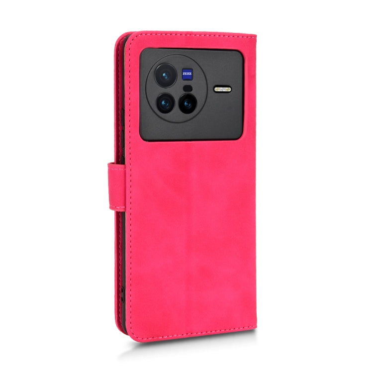 For vivo X80 Skin Feel Magnetic Flip Leather Phone Case