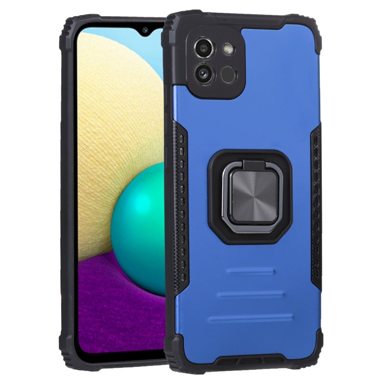 For Samsung Galaxy A03 164mm Aluminum and TPU Phone Case with Ring Holder