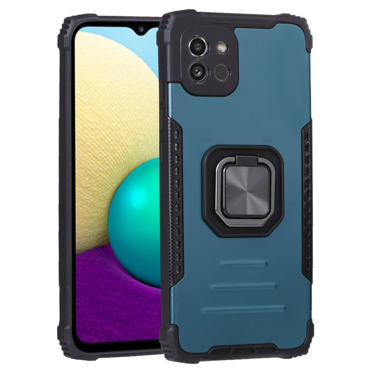 For Samsung Galaxy A03 164mm Aluminum and TPU Phone Case with Ring Holder