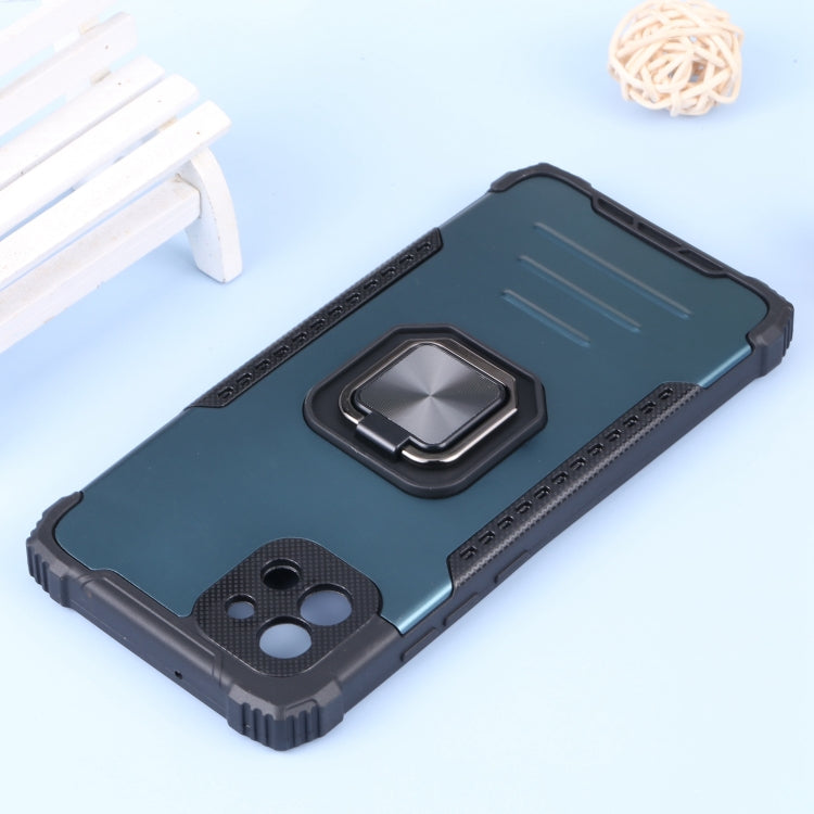 For Samsung Galaxy A03 164mm Aluminum and TPU Phone Case with Ring Holder