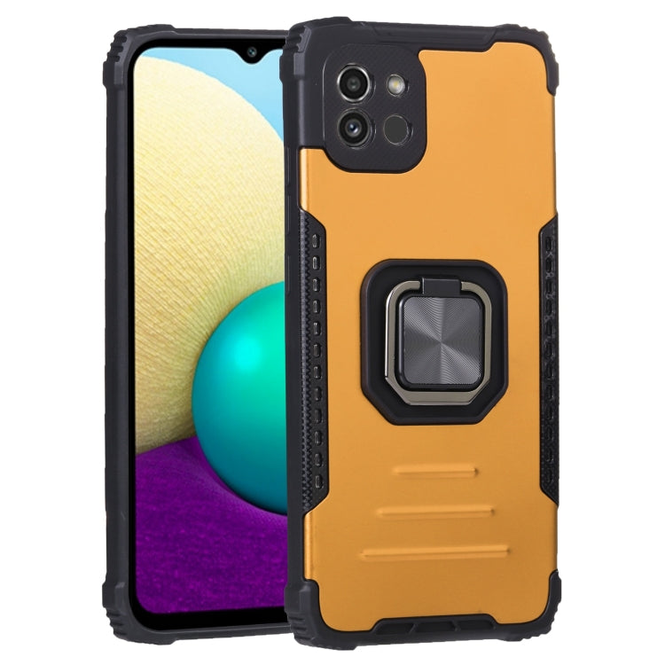 For Samsung Galaxy A03 164mm Aluminum and TPU Phone Case with Ring Holder