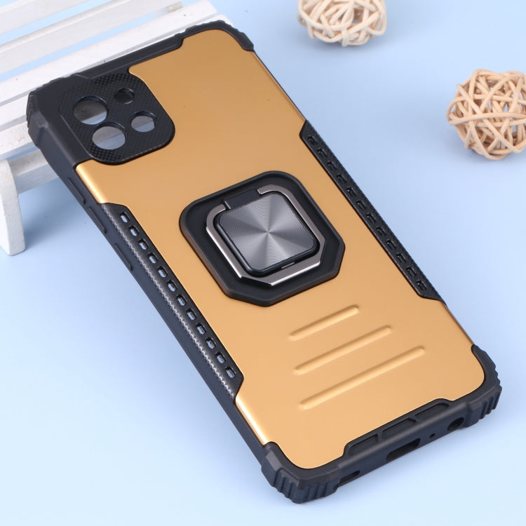 For Samsung Galaxy A03 164mm Aluminum and TPU Phone Case with Ring Holder