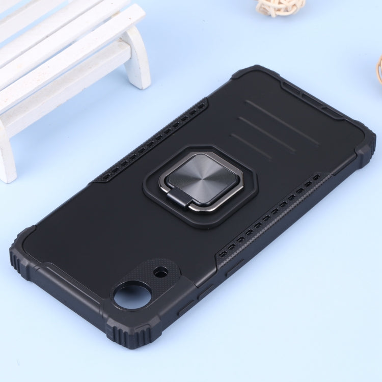 For Samsung Galaxy A03 Core Aluminum and TPU Phone Case with Ring Holder