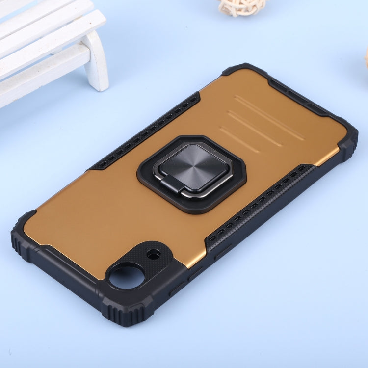 For Samsung Galaxy A03 Core Aluminum and TPU Phone Case with Ring Holder