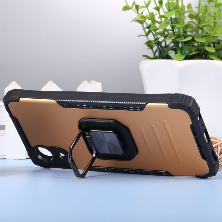 For Samsung Galaxy A03 Core Aluminum and TPU Phone Case with Ring Holder
