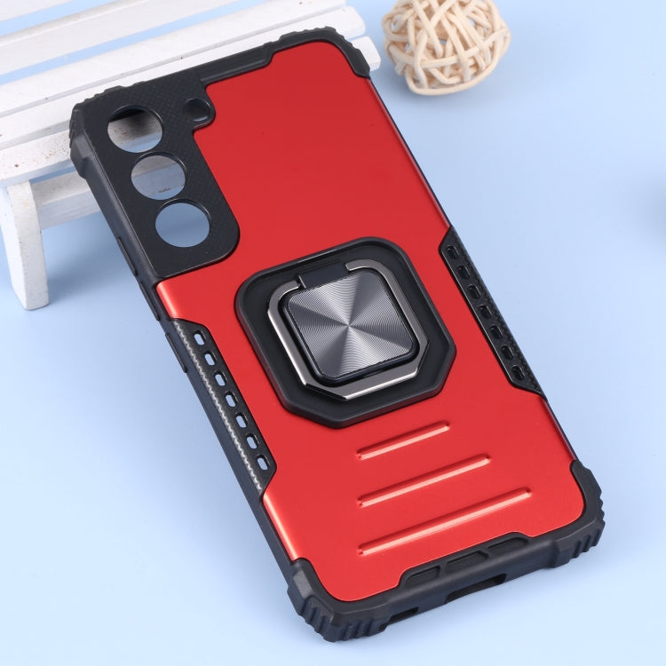 For Samsung Galaxy S22 5G Aluminum and TPU Phone Case with Ring Holder