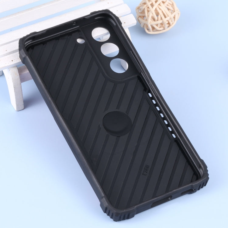 For Samsung Galaxy S22 5G Aluminum and TPU Phone Case with Ring Holder