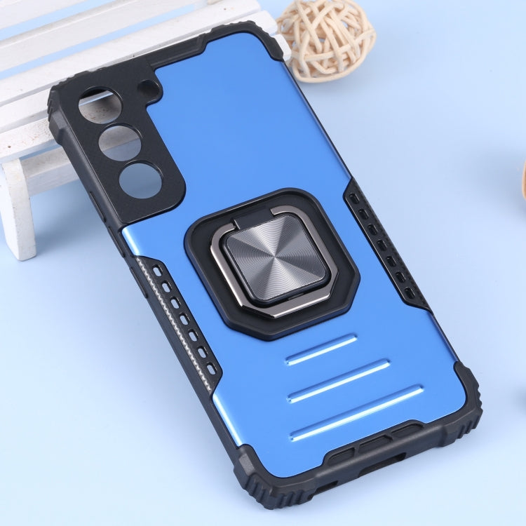 For Samsung Galaxy S22 5G Aluminum and TPU Phone Case with Ring Holder