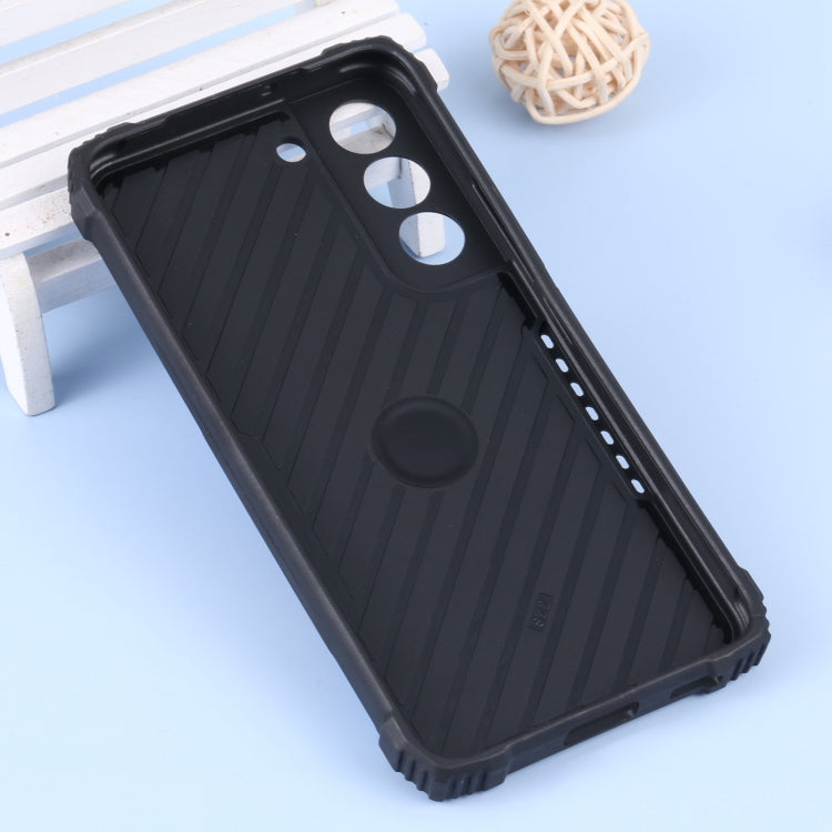 For Samsung Galaxy S22 5G Aluminum and TPU Phone Case with Ring Holder