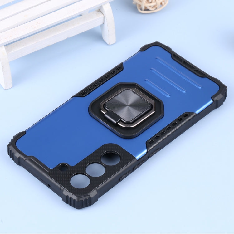 For Samsung Galaxy S22 5G Aluminum and TPU Phone Case with Ring Holder