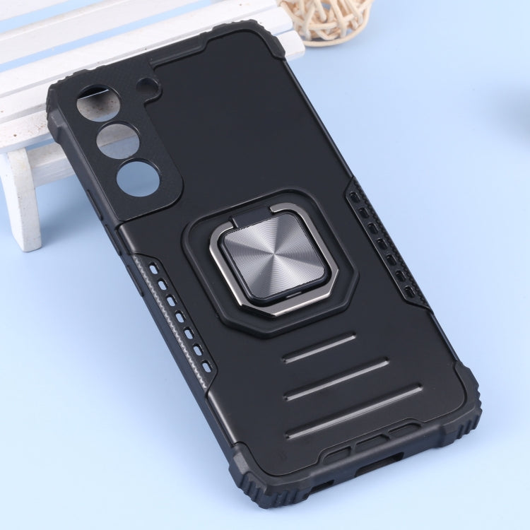 For Samsung Galaxy S22 5G Aluminum and TPU Phone Case with Ring Holder