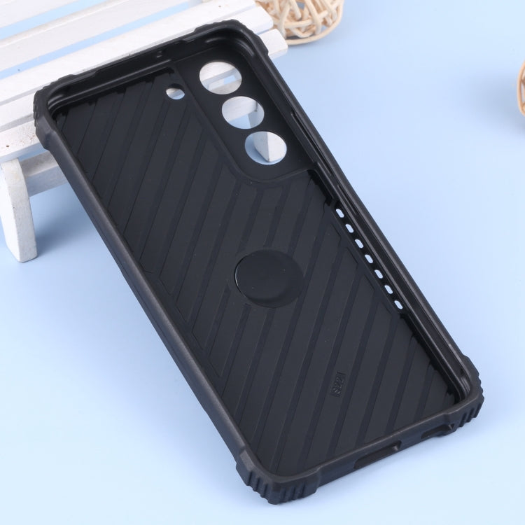 For Samsung Galaxy S22 5G Aluminum and TPU Phone Case with Ring Holder