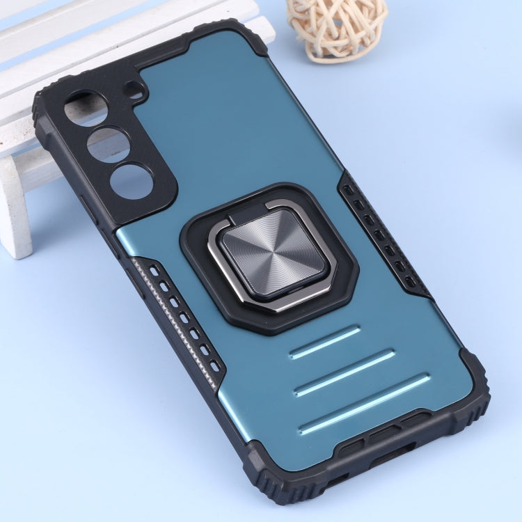 For Samsung Galaxy S22 5G Aluminum and TPU Phone Case with Ring Holder