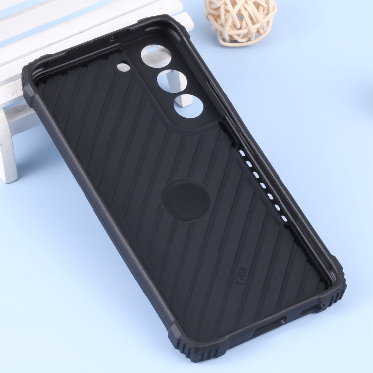 For Samsung Galaxy S22 5G Aluminum and TPU Phone Case with Ring Holder
