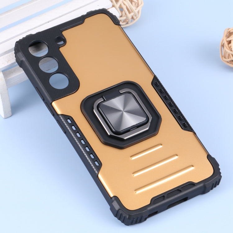 For Samsung Galaxy S22 5G Aluminum and TPU Phone Case with Ring Holder