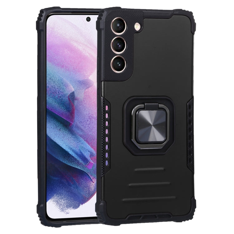 For Samsung Galaxy S22+ 5G Aluminum and TPU Phone Case with Ring Holder