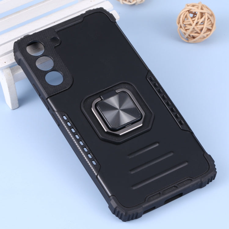 For Samsung Galaxy S22+ 5G Aluminum and TPU Phone Case with Ring Holder