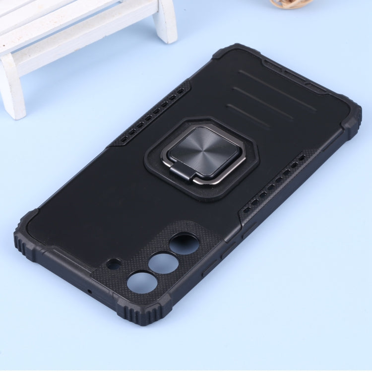 For Samsung Galaxy S22+ 5G Aluminum and TPU Phone Case with Ring Holder