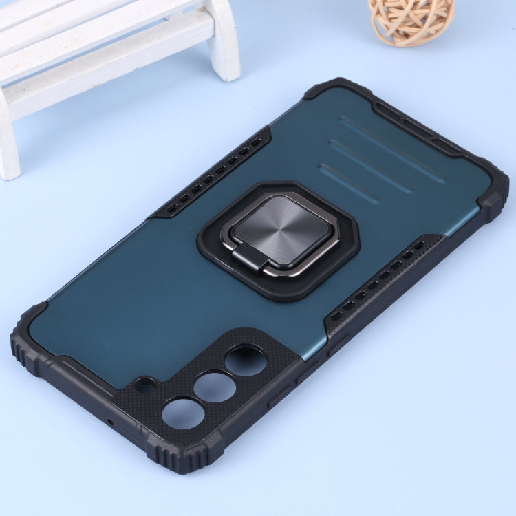 For Samsung Galaxy S22+ 5G Aluminum and TPU Phone Case with Ring Holder