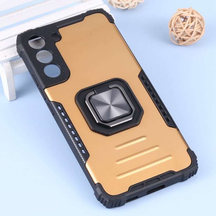 For Samsung Galaxy S22+ 5G Aluminum and TPU Phone Case with Ring Holder