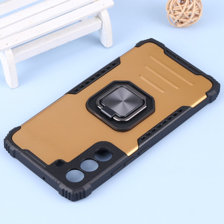 For Samsung Galaxy S22+ 5G Aluminum and TPU Phone Case with Ring Holder