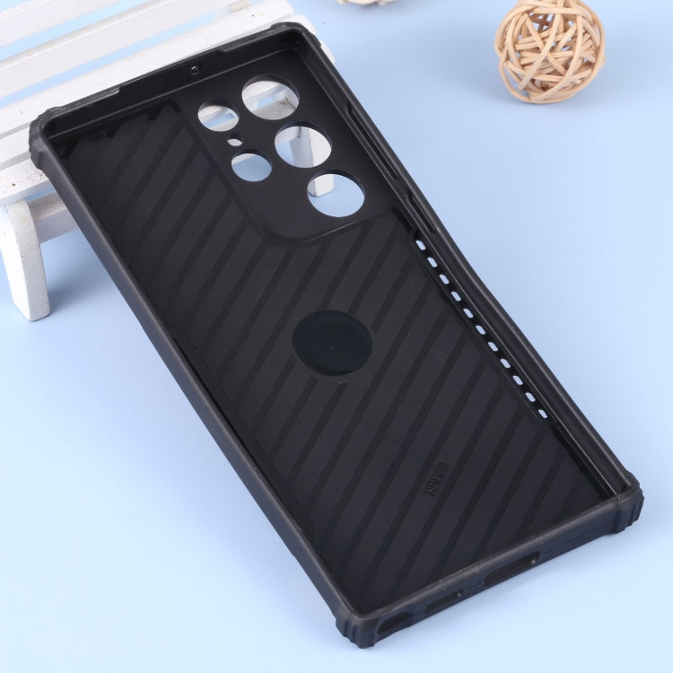 For Samsung Galaxy S22 Ultra 5G Aluminum and TPU Phone Case with Ring Holder