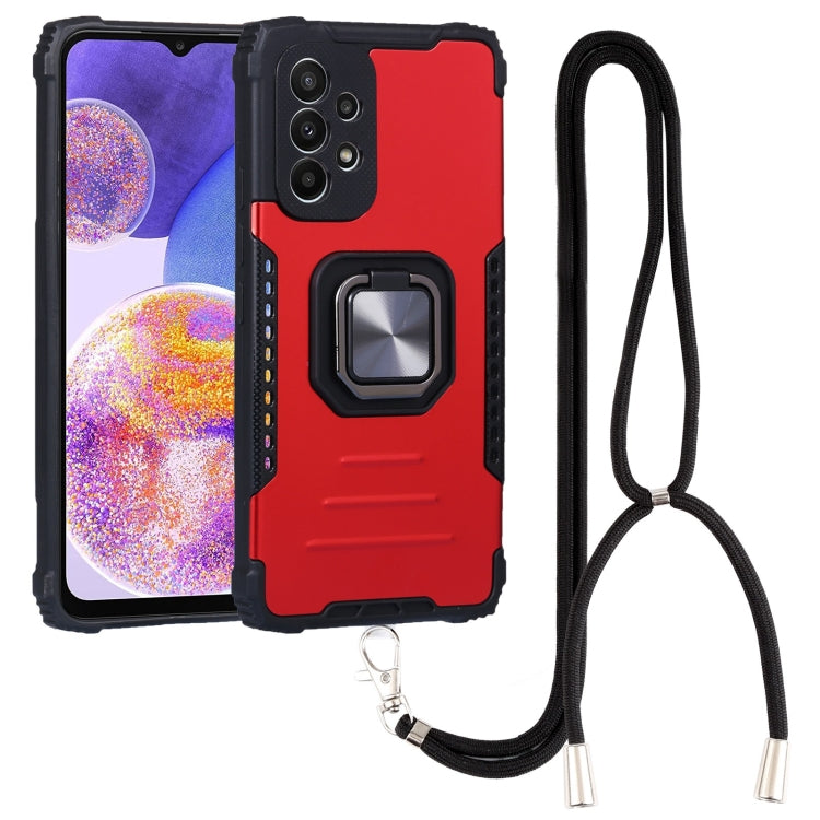 For Samsung Galaxy A23 5G Lanyard Aluminum and TPU Phone Case