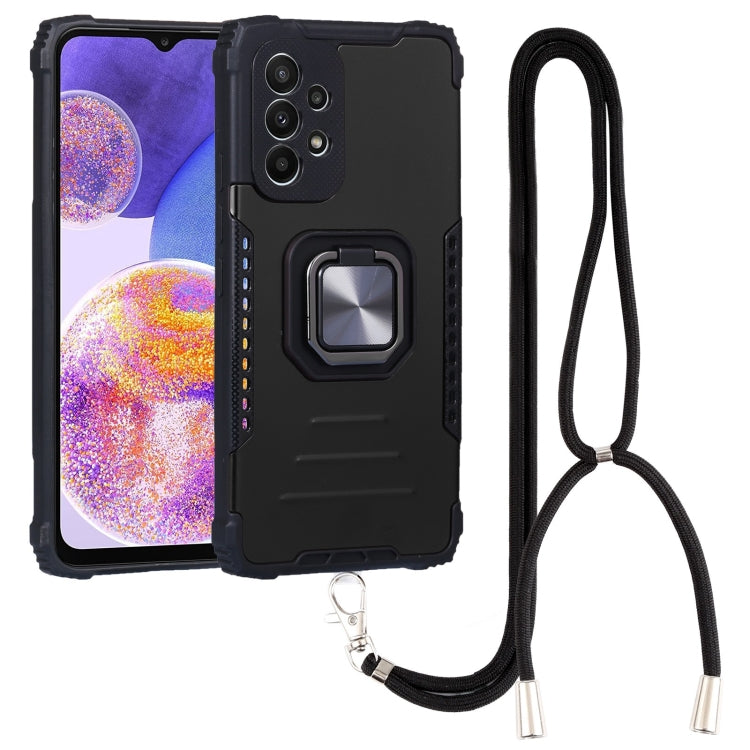For Samsung Galaxy A23 5G Lanyard Aluminum and TPU Phone Case
