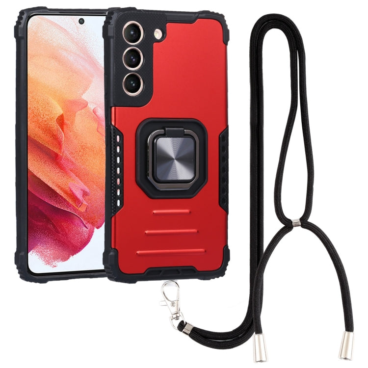 For Samsung Galaxy S22 5G Lanyard Aluminum and TPU Phone Case