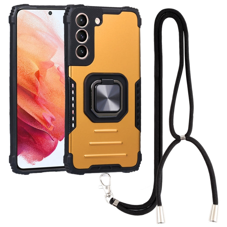For Samsung Galaxy S22 5G Lanyard Aluminum and TPU Phone Case