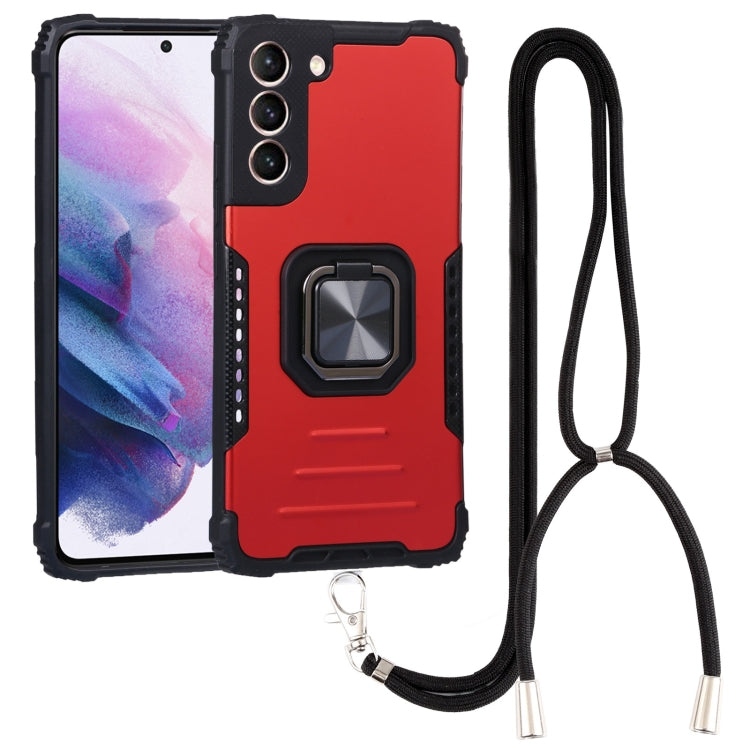 For Samsung Galaxy S22+ 5G Lanyard Aluminum and TPU Phone Case