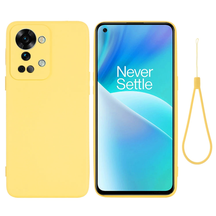 For OnePlus Nord 2T Pure Color Liquid Silicone Shockproof Phone Case
