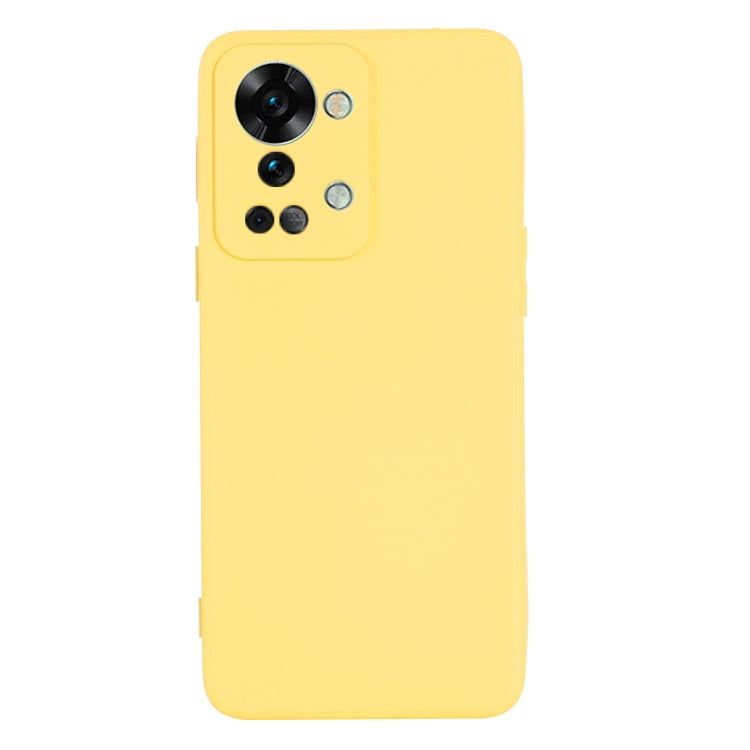 For OnePlus Nord 2T Pure Color Liquid Silicone Shockproof Phone Case