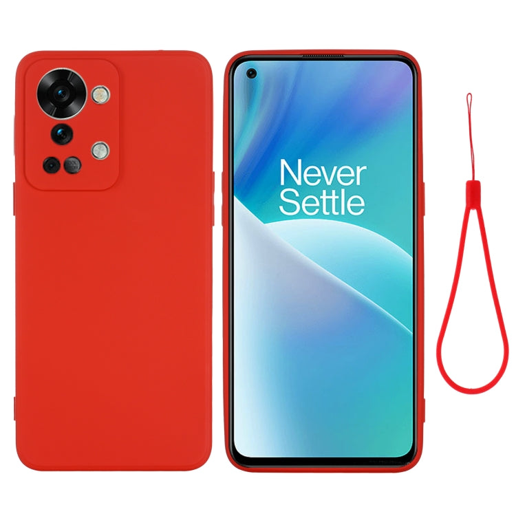 For OnePlus Nord 2T Pure Color Liquid Silicone Shockproof Phone Case