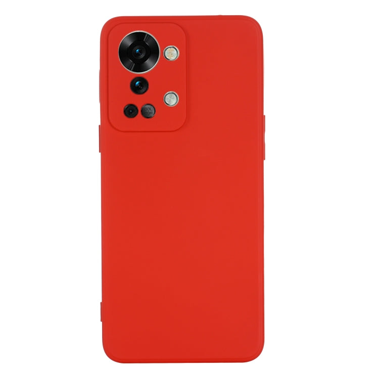 For OnePlus Nord 2T Pure Color Liquid Silicone Shockproof Phone Case