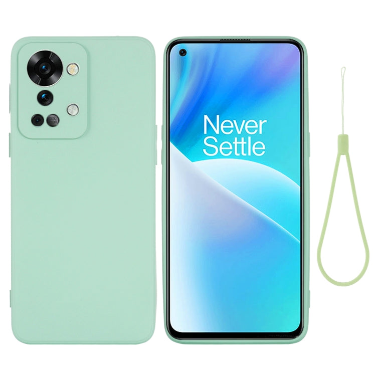 For OnePlus Nord 2T Pure Color Liquid Silicone Shockproof Phone Case