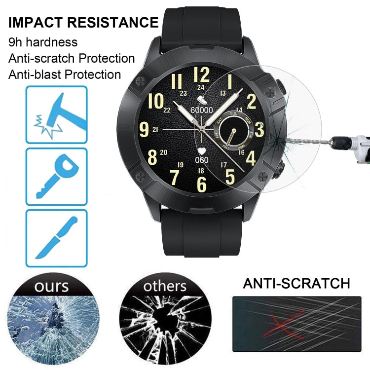 50 PCS 0.26mm 2.5D 9H Tempered Glass Film Watch Screen Protector For Cubot N1