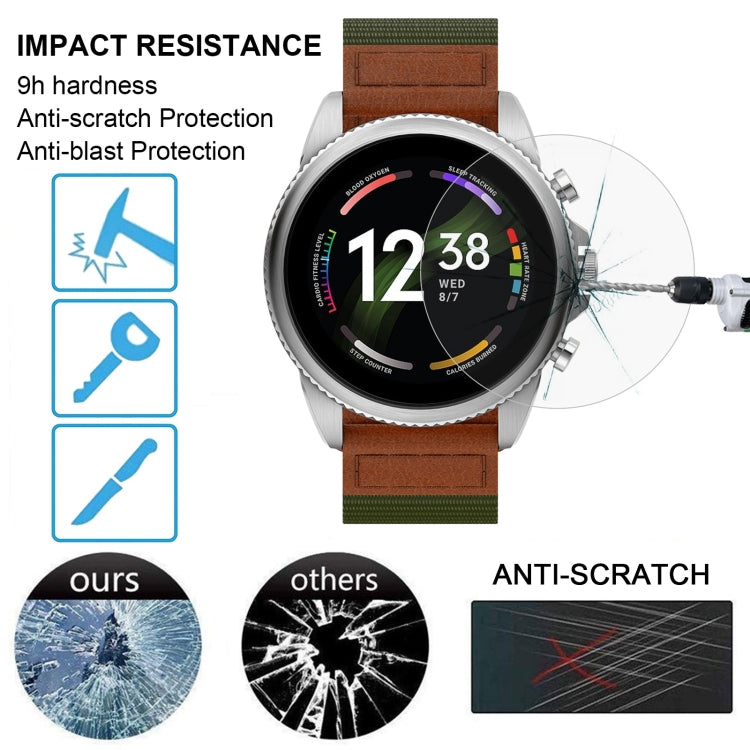 50 PCS 0.26mm 2.5D 9H Tempered Glass Film Watch Screen Protector For Fossil Gen 6