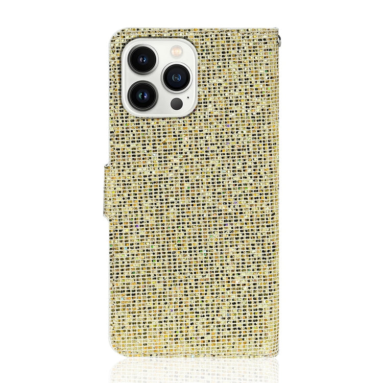Glitter Powder Horizontal Flip Leather Phone Case For iPhone 14 Pro Max