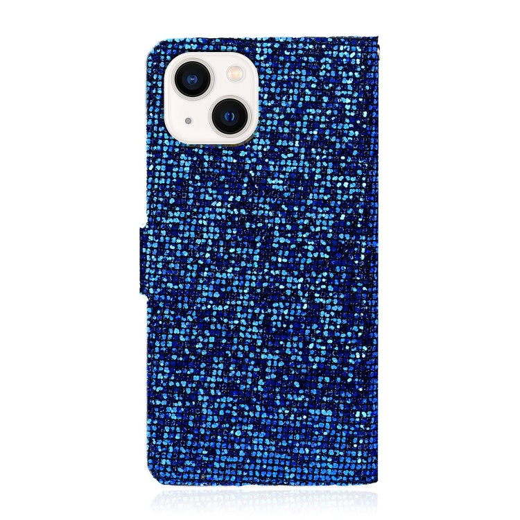 For iPhone 14 Glitter Powder Horizontal Flip Leather Phone Case